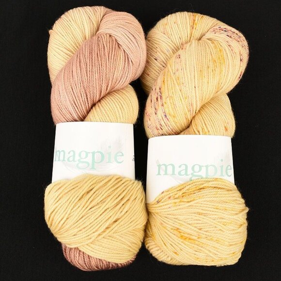 Magpie Fibers Swanky Sock Yarn 2 Skeins SW Merino Cashmere Fiber Society No 19